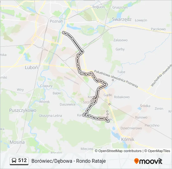512 Bus Line Map