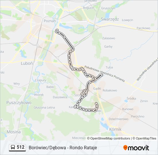 512 bus Line Map