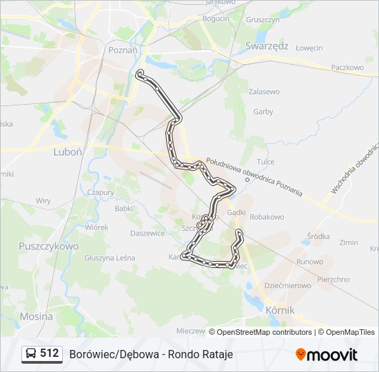 512 bus Line Map