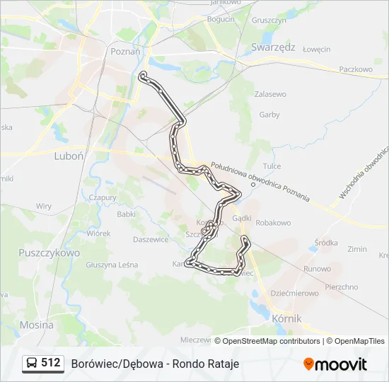 512 Bus Line Map