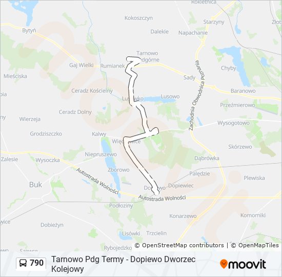 790 bus Line Map