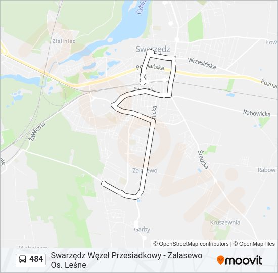 484 bus Line Map