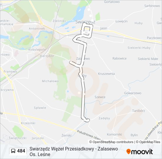 484 bus Line Map