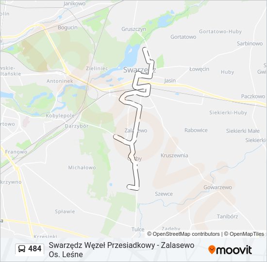 484 bus Line Map