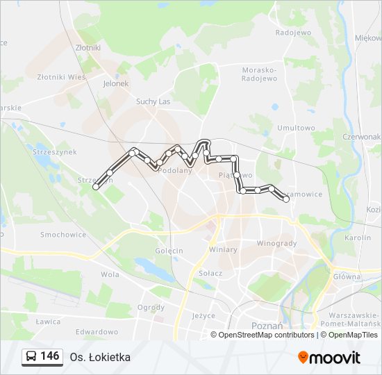 146 bus Line Map