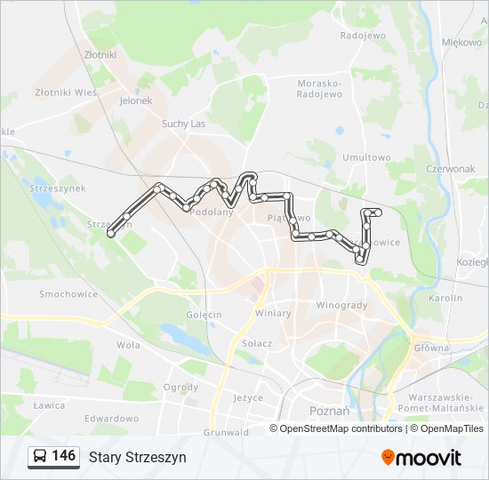 146 bus Line Map