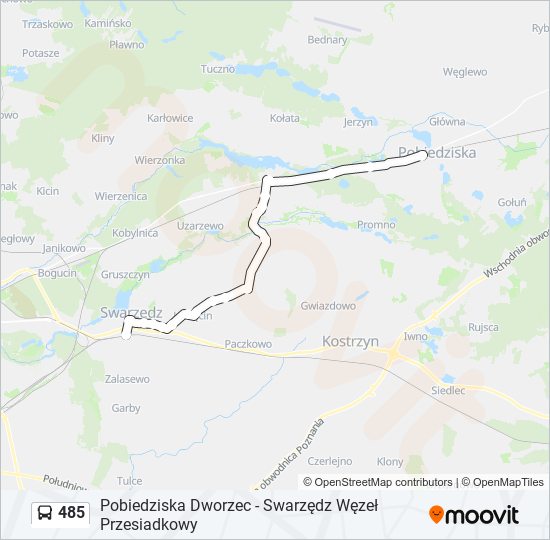 485 bus Line Map