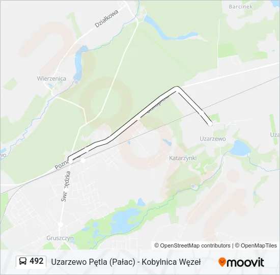 Автобус 492: карта маршрута