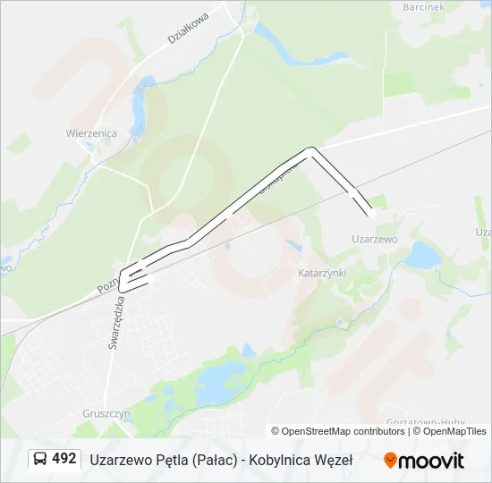 Автобус 492: карта маршрута