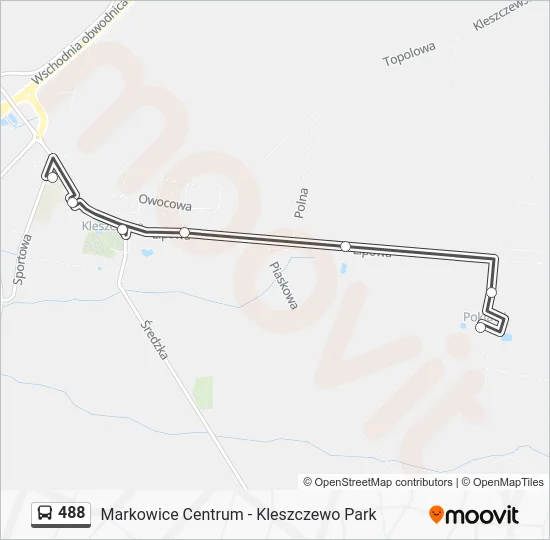 Автобус 488: карта маршрута