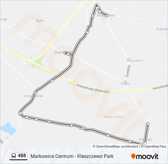 488 bus Line Map