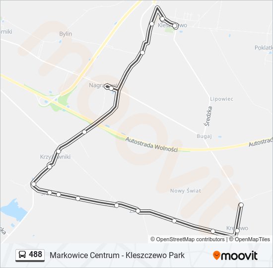 488 bus Line Map