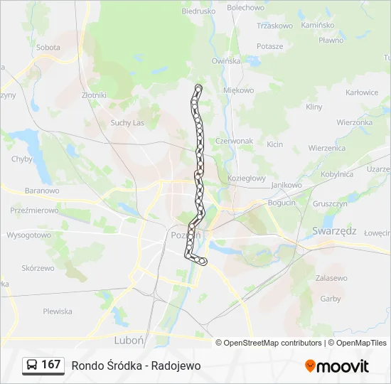 Автобус 167: карта маршрута
