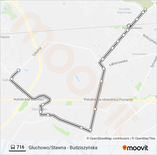 716 bus Line Map