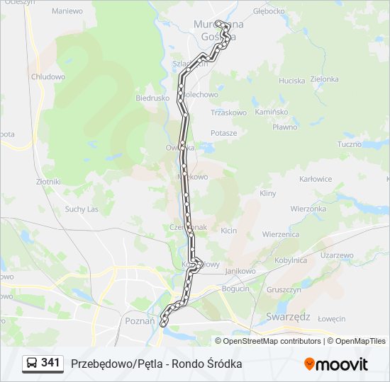 341 bus Line Map