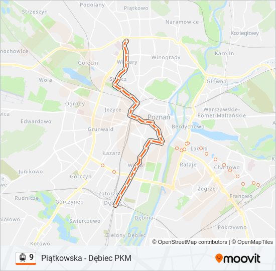 9 light rail Line Map