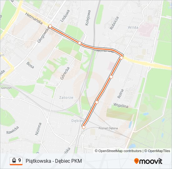 9 light rail Line Map