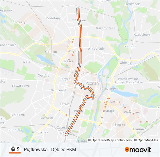 9 light rail Line Map