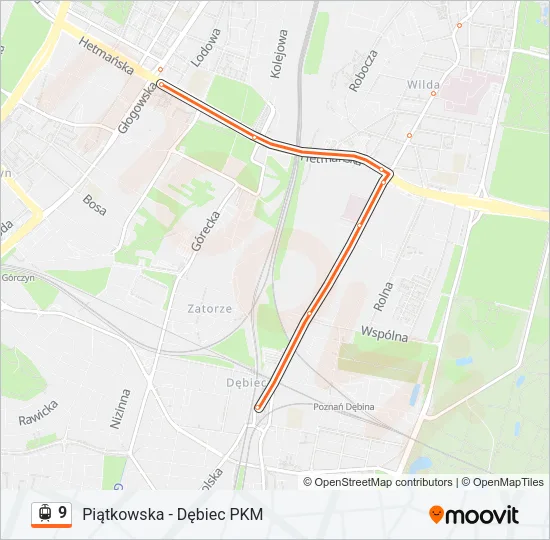 9 Light Rail Line Map