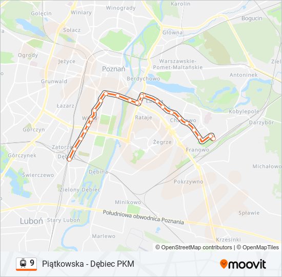 9 light rail Line Map