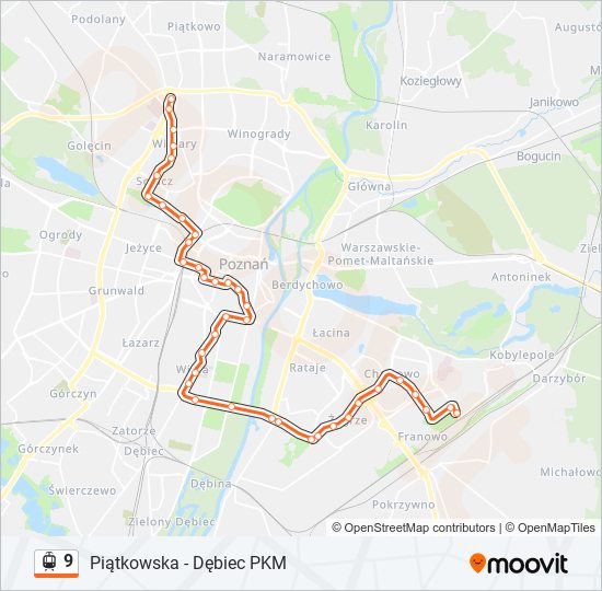 9 light rail Line Map