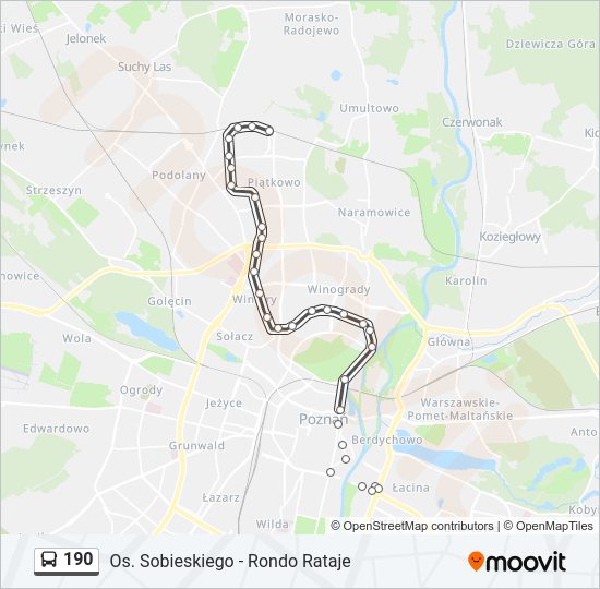 190 bus Line Map