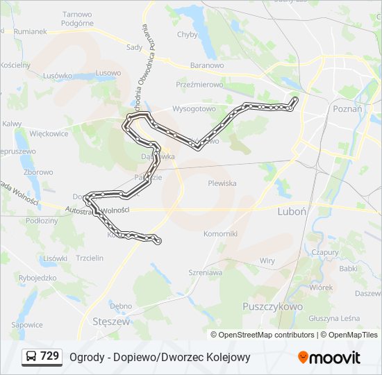 729 bus Line Map