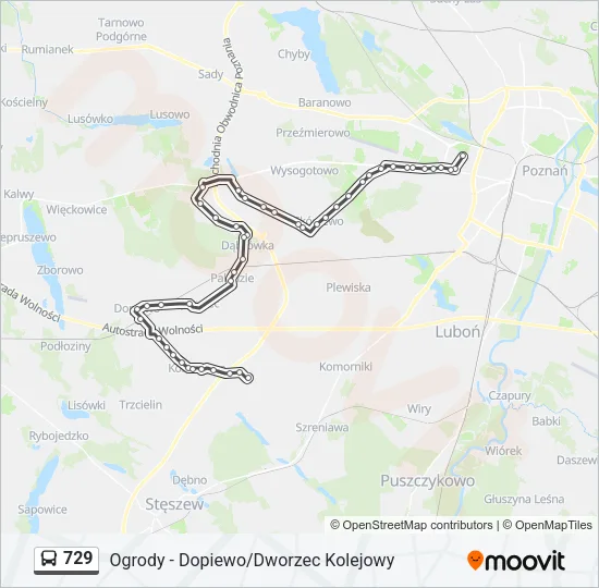 729 Bus Line Map