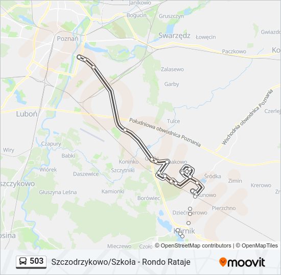 503 bus Line Map