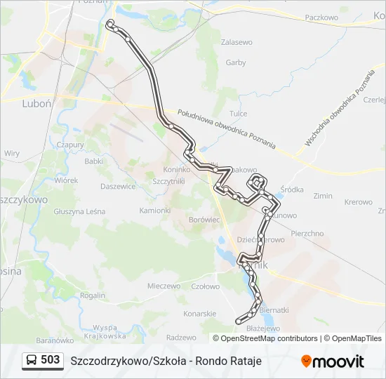 Автобус 503: карта маршрута