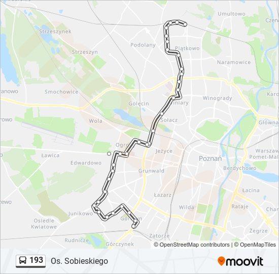 193 bus Line Map