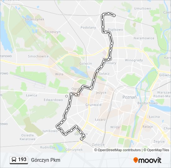 193 bus Line Map