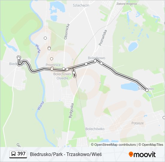 397 bus Line Map