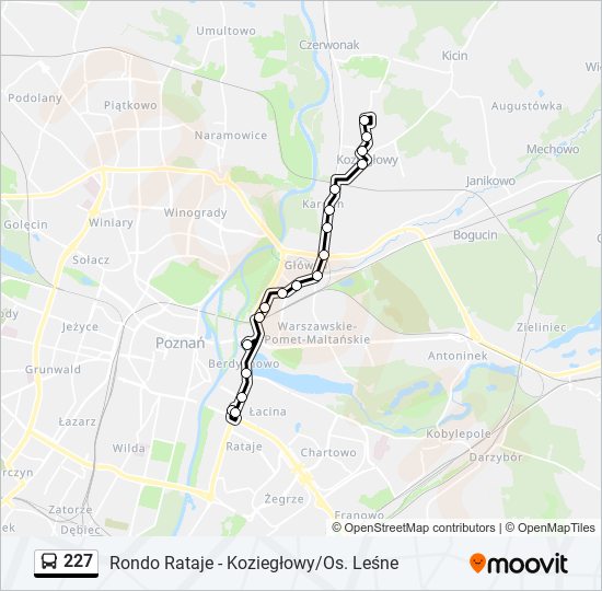 227 bus Line Map