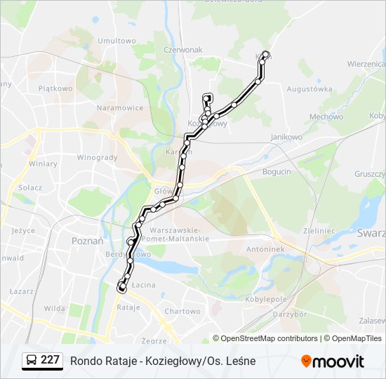 227 bus Line Map