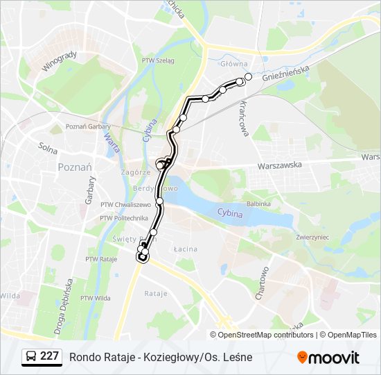 227 bus Line Map