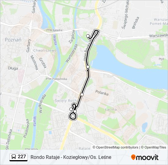 227 bus Line Map