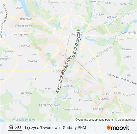 603 bus Line Map