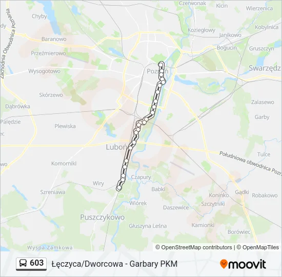 603 Bus Line Map