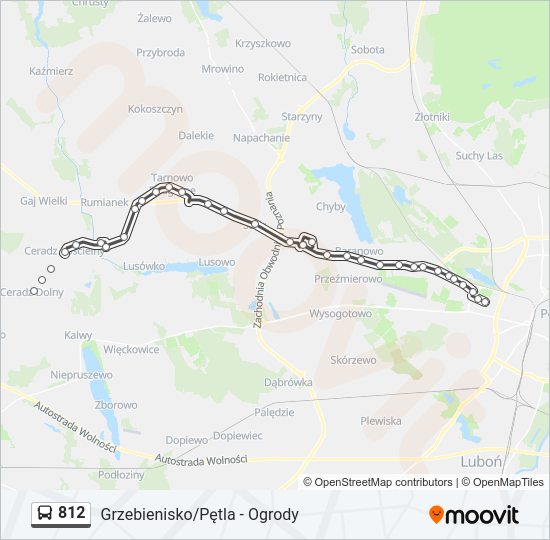 812 bus Line Map