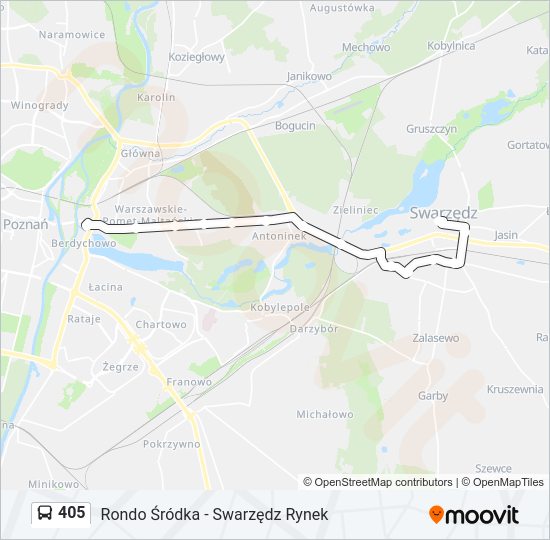 405 bus Line Map