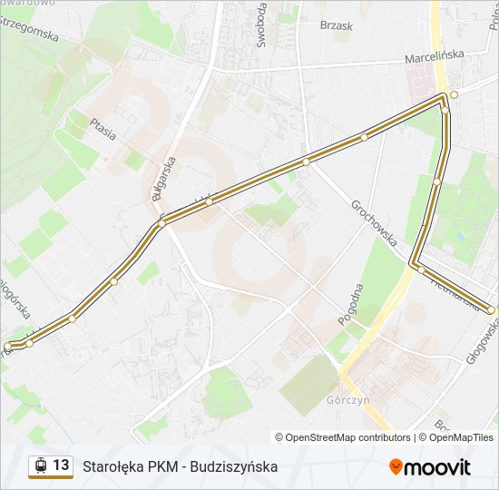 13 light rail Line Map