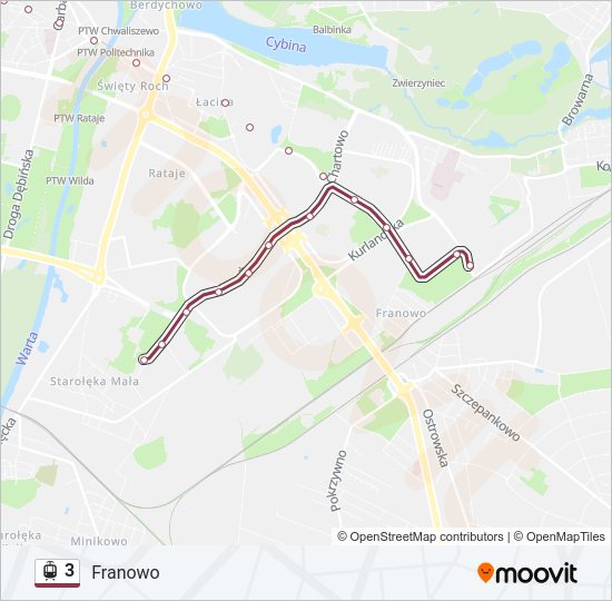 3 light rail Line Map