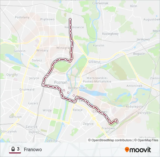 3 Light Rail Line Map