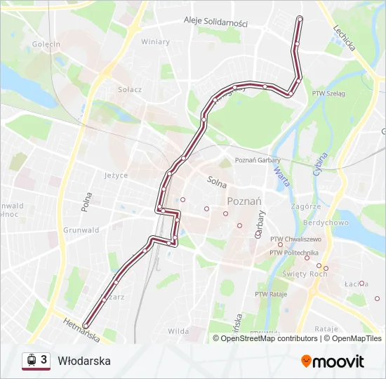 3 Light Rail Line Map