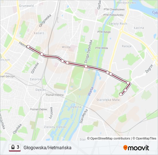 3 light rail Line Map