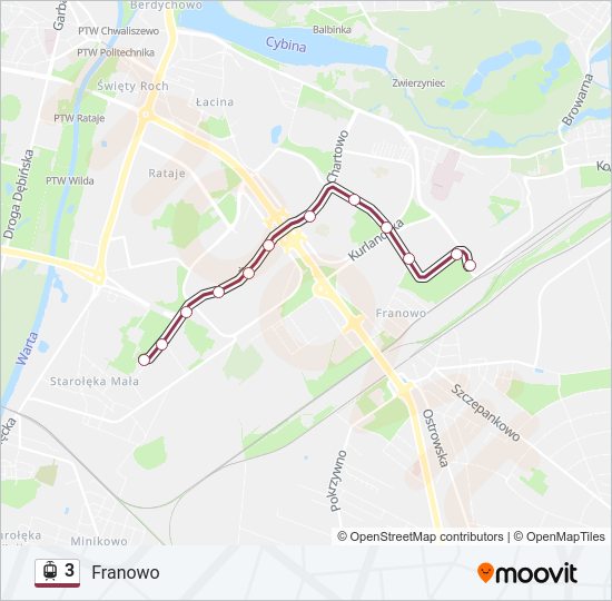 3 light rail Line Map