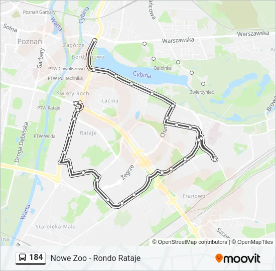 184 Bus Line Map
