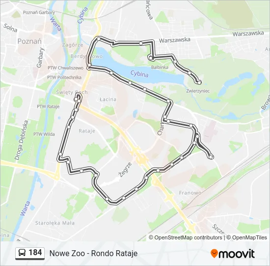 184 Bus Line Map