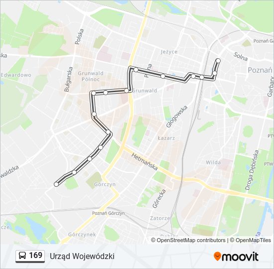 169 bus Line Map